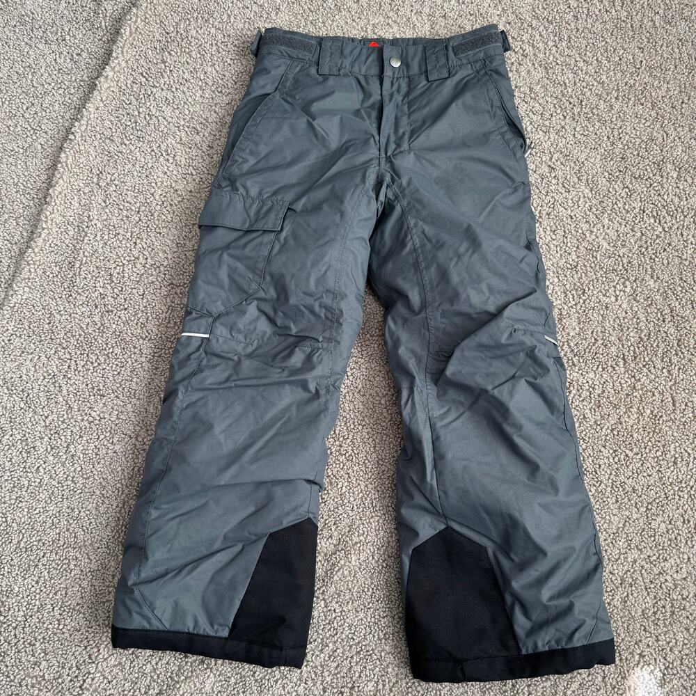 Columbia Bugaboo Kids Snow Pants Small Gray Omni Heat Waterproof Ski Snowboard